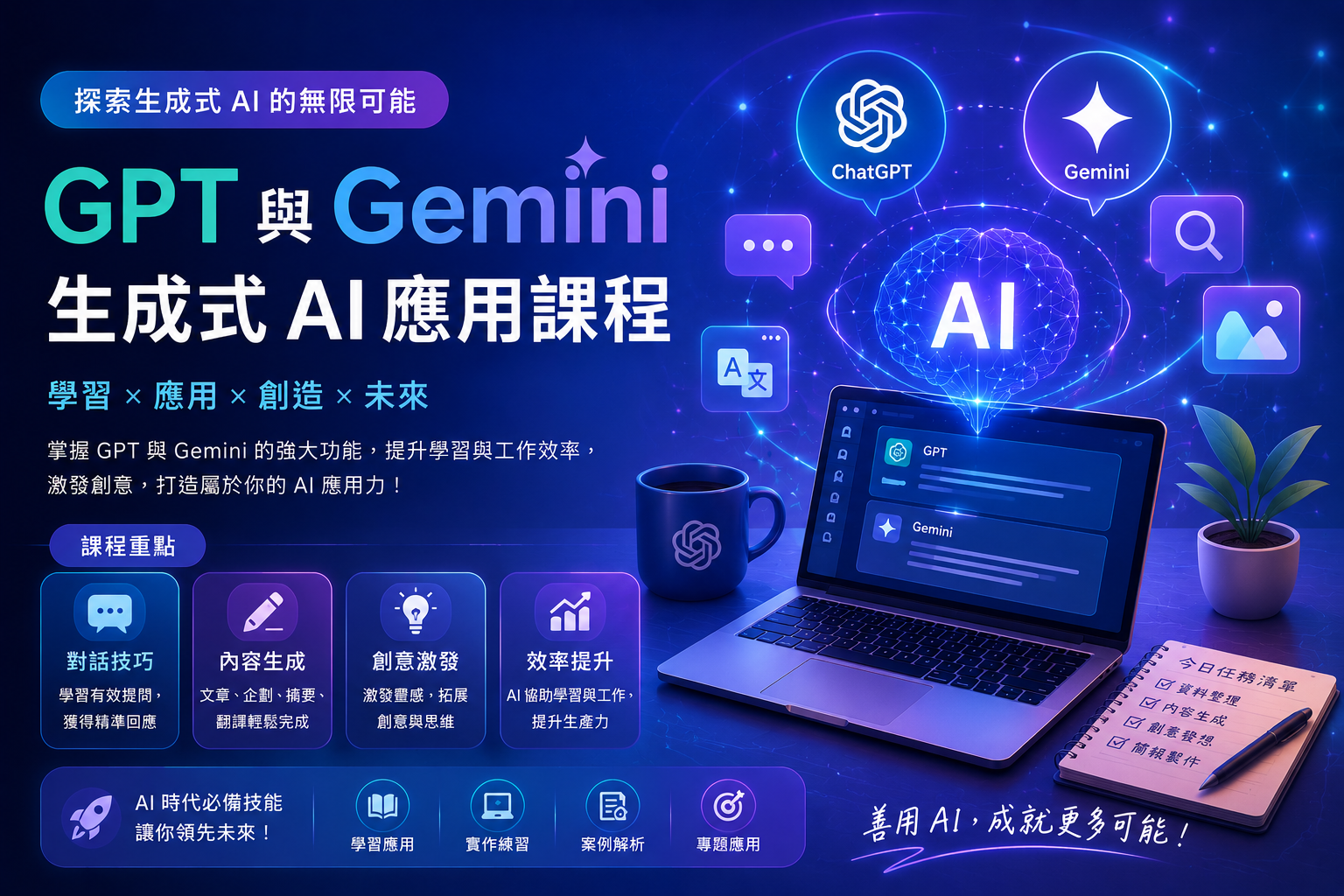 GPT與GEMINI生成式AI應用
